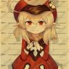 Wanted Klee Genshin Impact Vintage Kraft Paper Poster