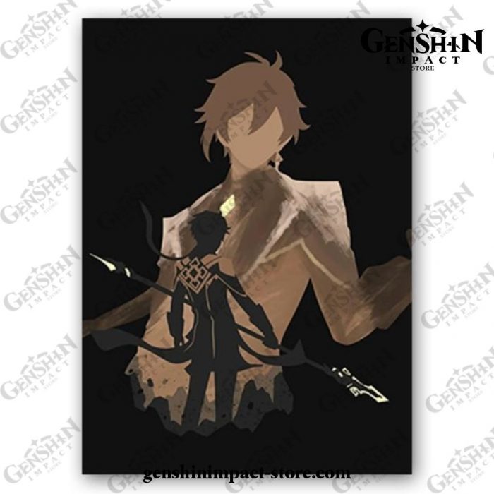 Zhongli Genshin Impact 3D Poster Wall Art