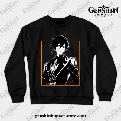 Zhongli - Genshin Impact Crewneck Sweatshirt Black / S