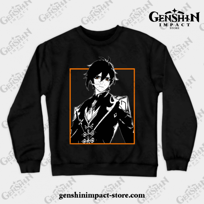 Zhongli - Genshin Impact Crewneck Sweatshirt Black / S