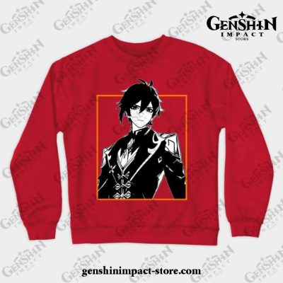 Zhongli - Genshin Impact Crewneck Sweatshirt Red / S