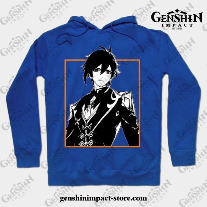 Zhongli - Genshin Impact Hoodie Blue / S