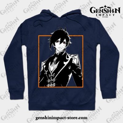 Zhongli - Genshin Impact Hoodie Navy Blue / S