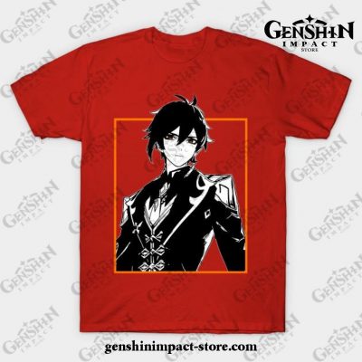 Zhongli - Genshin Impact T-Shirt Red / S