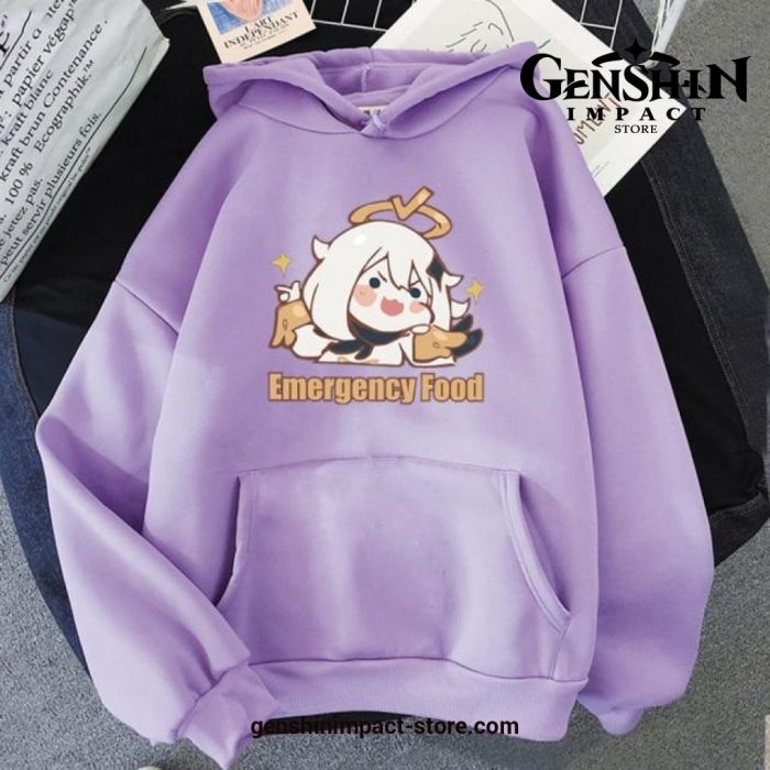 Cute Genshin Impact Emergency Food Purple / L