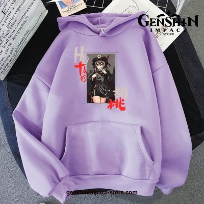 Genshin Hu Tao Pocket Hoodie Purple / Xxl