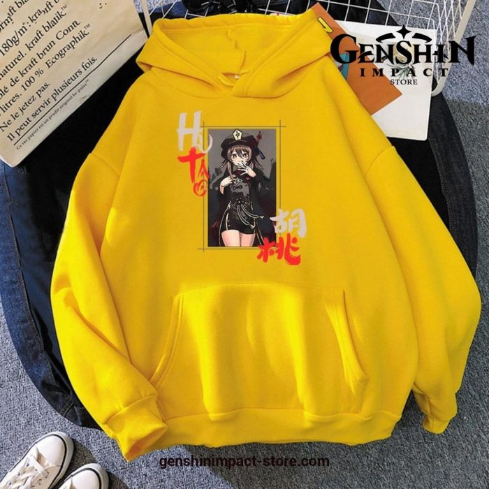 Genshin Hu Tao Pocket Hoodie Yellow / Xl