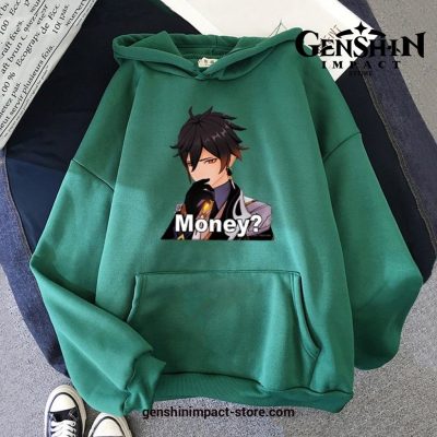 Genshin Impact Harajuku Hoodie Green / Xxxl