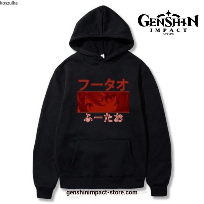 Genshin Impact Hu Tao Pocket Eyes Hoodie Black / Xs