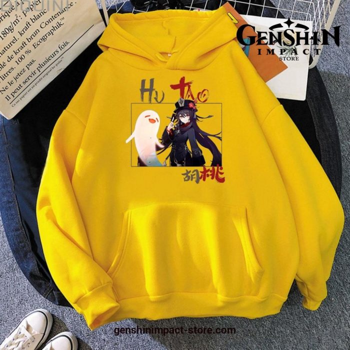 Genshin Impact Hu Tao Pocket Hoodie Yellow / Xxl