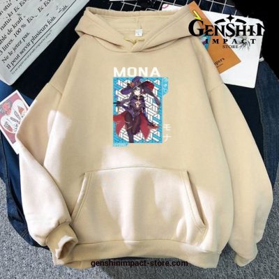 Genshin Impact Mona Print Hoodie Khaki / Xxxl