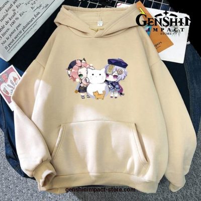 Genshin Impact Qi And Diona Hoodie Khaki / Xxxl