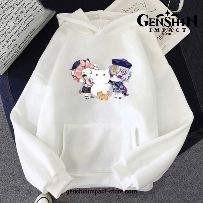 Genshin Impact Qi And Diona Hoodie White / Xxl