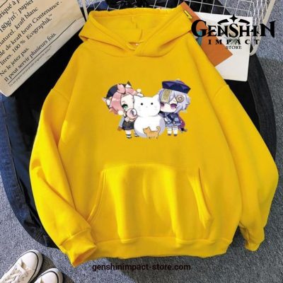 Genshin Impact Qi And Diona Hoodie Yellow / Xxxl