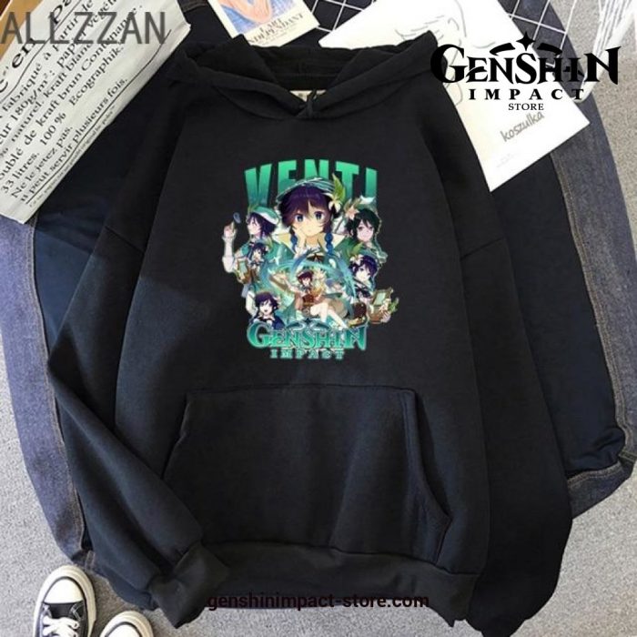 Genshin Impact Venti Hoodie Black / S