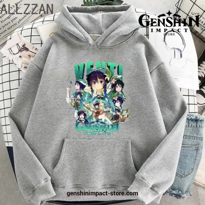 Genshin Impact Venti Hoodie Gray / Xxxl