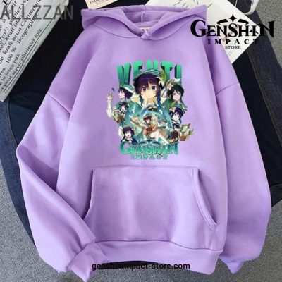 Genshin Impact Venti Hoodie Purple / L