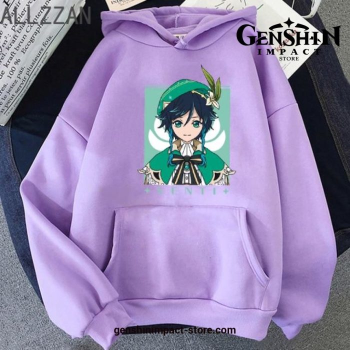 Genshin Impact Venti Hoodie Purple / Xl