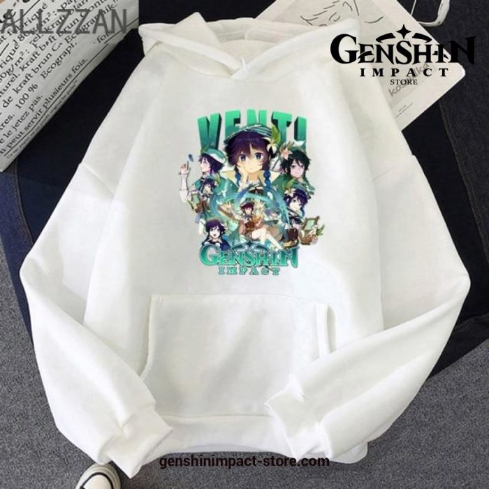 Genshin Impact Venti Hoodie White / Xl