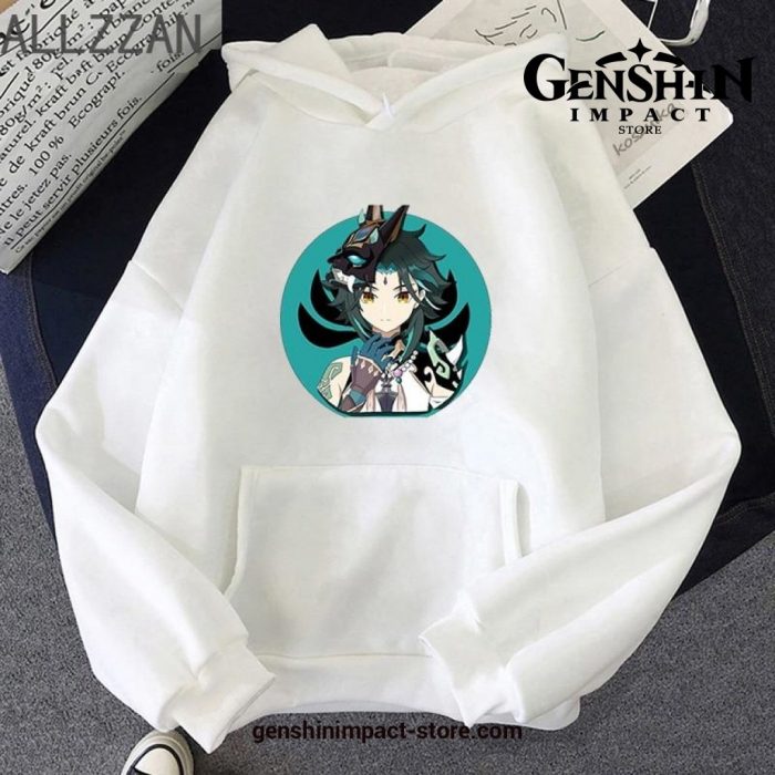 Genshin Impact Xiao Kawaii Game Hoodies White / Xl