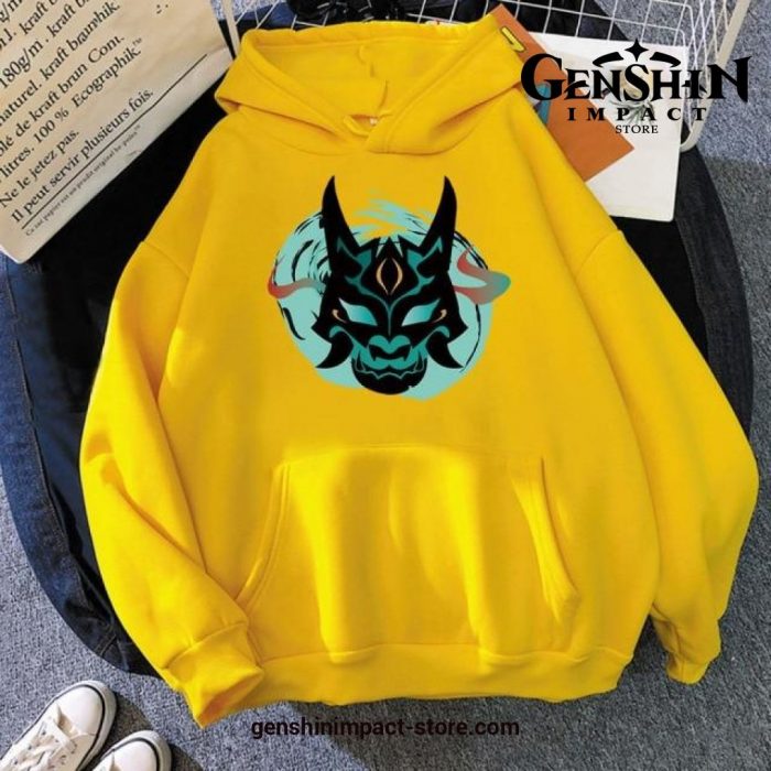 Genshin Impact Xiao Mask Fangs Graphic Hoodie 50299 / S