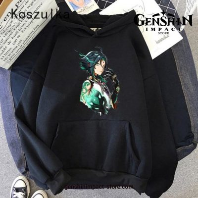 Genshin Impact Xiao Pocket Hoodie Black / S