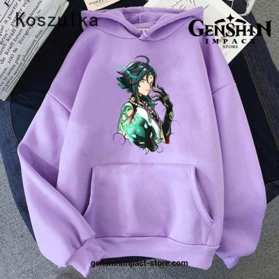 Genshin Impact Xiao Pocket Hoodie Gray / Xs