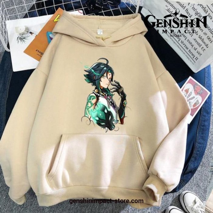 Genshin Impact Xiao Pocket Hoodie Khaki / M