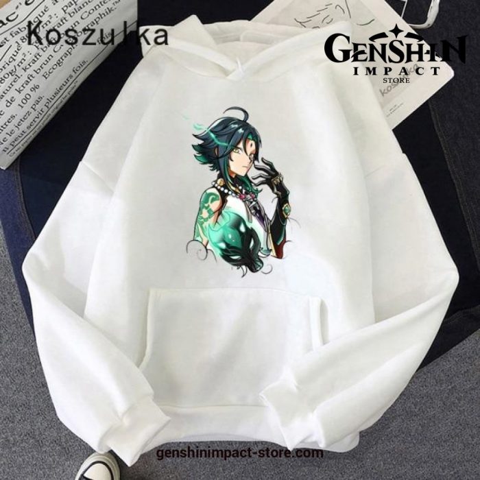 Genshin Impact Xiao Pocket Hoodie White / Xs