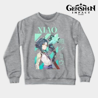 Genshin Xiao Crewneck Sweatshirt Gray / S