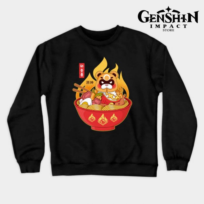 Guoba Spicy Ramen Crewneck Sweatshirt Black / S