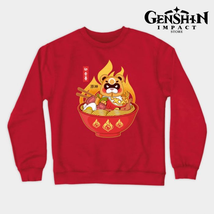 Guoba Spicy Ramen Crewneck Sweatshirt Red / S