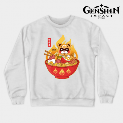 Guoba Spicy Ramen Crewneck Sweatshirt White / S