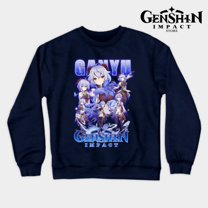 Ganyu Sweatshirt Navy Blue / S