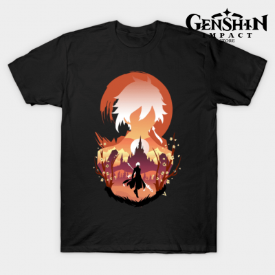 Genshin Zhongli T-Shirt Black / S