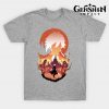 Genshin Zhongli T-Shirt Gray / S