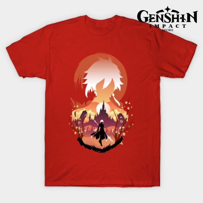 Genshin Zhongli T-Shirt Red / S