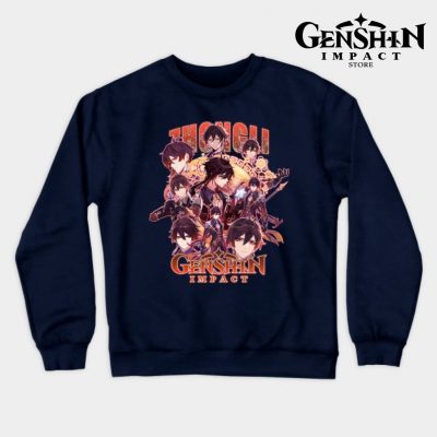 Zhongli Sweatshirt Navy Blue / S