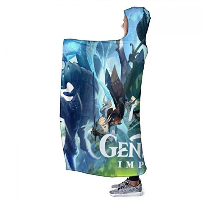 genshin impact hooded blanket 3d print thick blanket for kids teens adul 20 - Genshin Impact Store