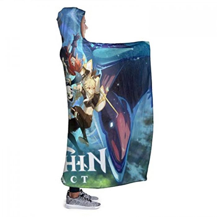 genshin impact hooded blanket 3d print thick blanket for kids teens adul 21 - Genshin Impact Store