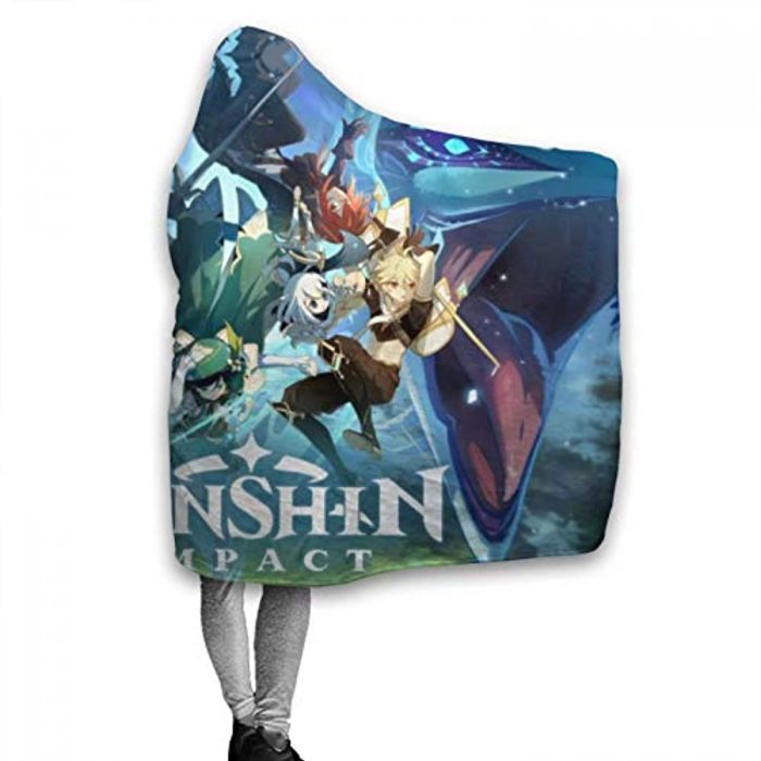 genshin impact hooded blanket 3d print thick blanket for kids teens adul 23 - Genshin Impact Store