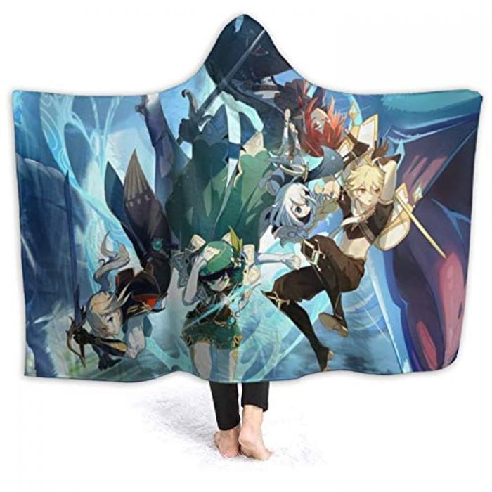 genshin impact hooded blanket 3d print thick blanket for kids teens adul 40 - Genshin Impact Store