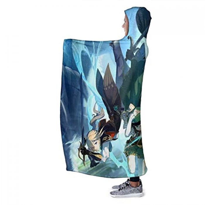 genshin impact hooded blanket 3d print thick blanket for kids teens adul 41 - Genshin Impact Store