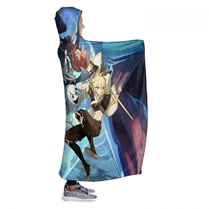 genshin impact hooded blanket 3d print thick blanket for kids teens adul 42 - Genshin Impact Store