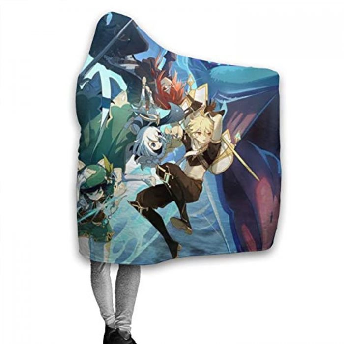 genshin impact hooded blanket 3d print thick blanket for kids teens adul 44 - Genshin Impact Store
