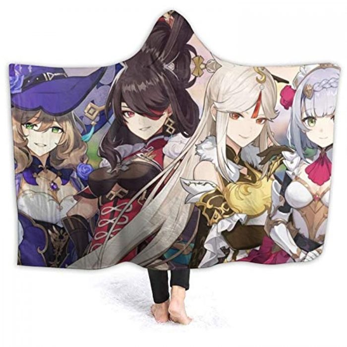 genshin impact hooded blanket 3d print thick blanket for kids teens adul 82 - Genshin Impact Store