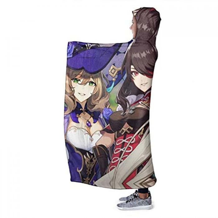 genshin impact hooded blanket 3d print thick blanket for kids teens adul 83 - Genshin Impact Store