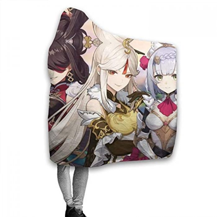 genshin impact hooded blanket 3d print thick blanket for kids teens adul 86 - Genshin Impact Store