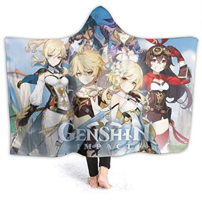 genshin impact hooded blanket 3d print thick blanket for kids teens adul 96 - Genshin Impact Store