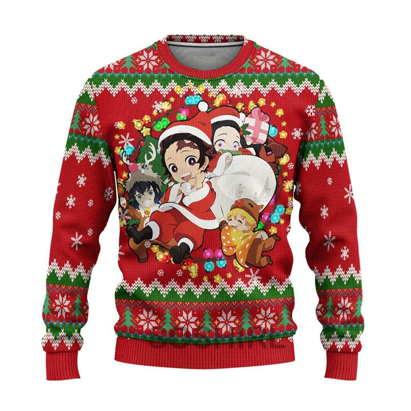 Demon Slayer Anime Takeo Ugly Christmas Sweater